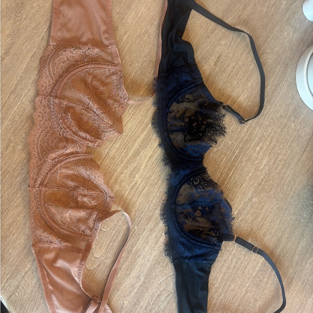 Skarlett Blue Lace Bras x2 - Black and Brown 34A